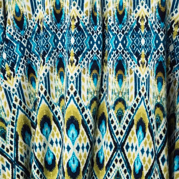 Ruby Rd Tunic Top Long Sleeve Blue Green Paisley Size L Bold Print - Picture 4 of 7